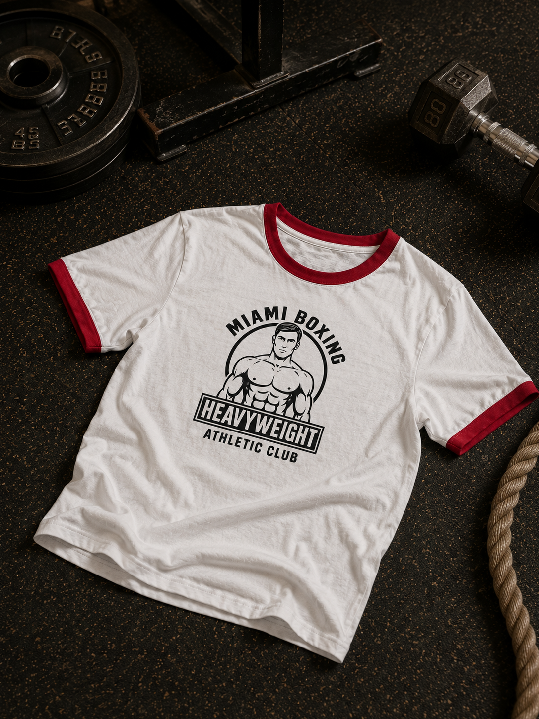 Vintage Gym Graphic Unisex Ringer T-shirt