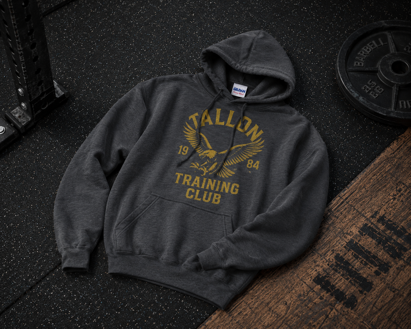 Vintage look gym wear.