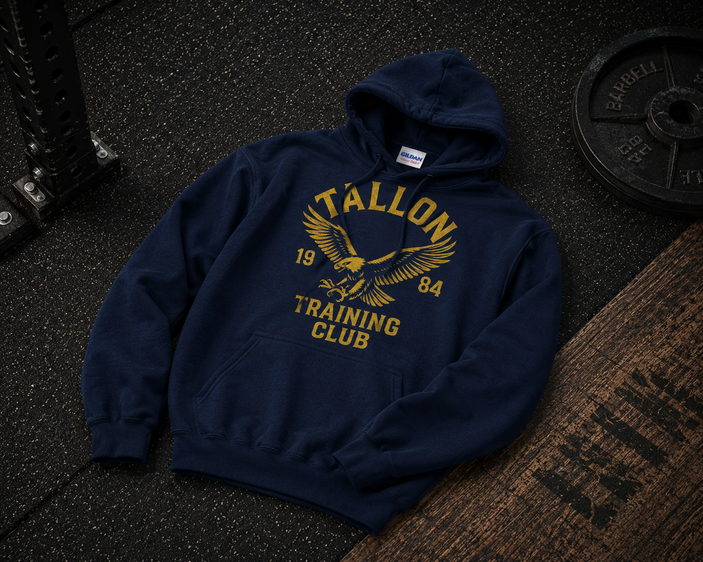Vintage look gym wear.