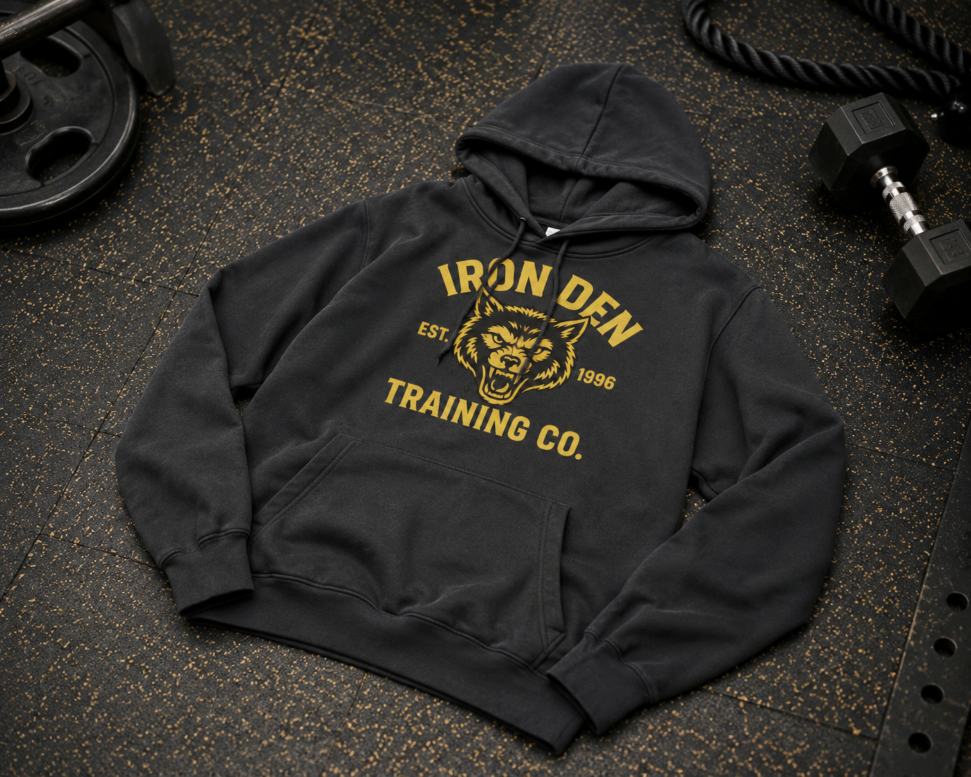 Vintage look graphic Gym Premium Unisex Hoodie | Laneseven LS13001