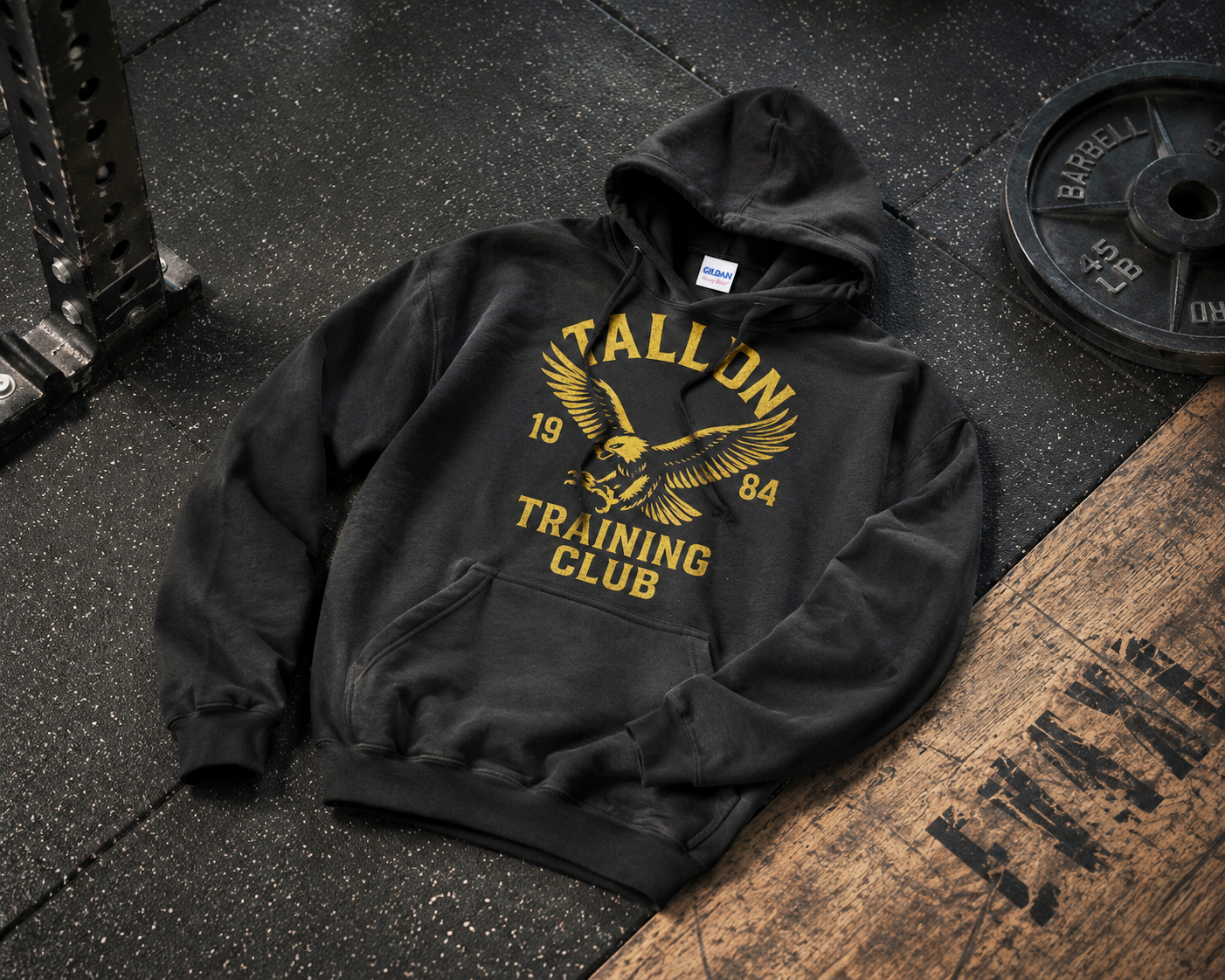 Vintage look gym wear.